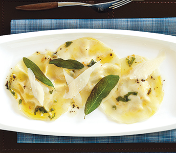 Squash Ravioli with Sage Butter Sauce