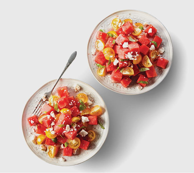 Tomato, Watermelon and Feta Salad