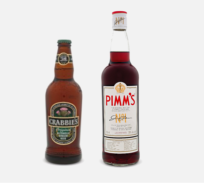 Pimm’s et bière de gingembre