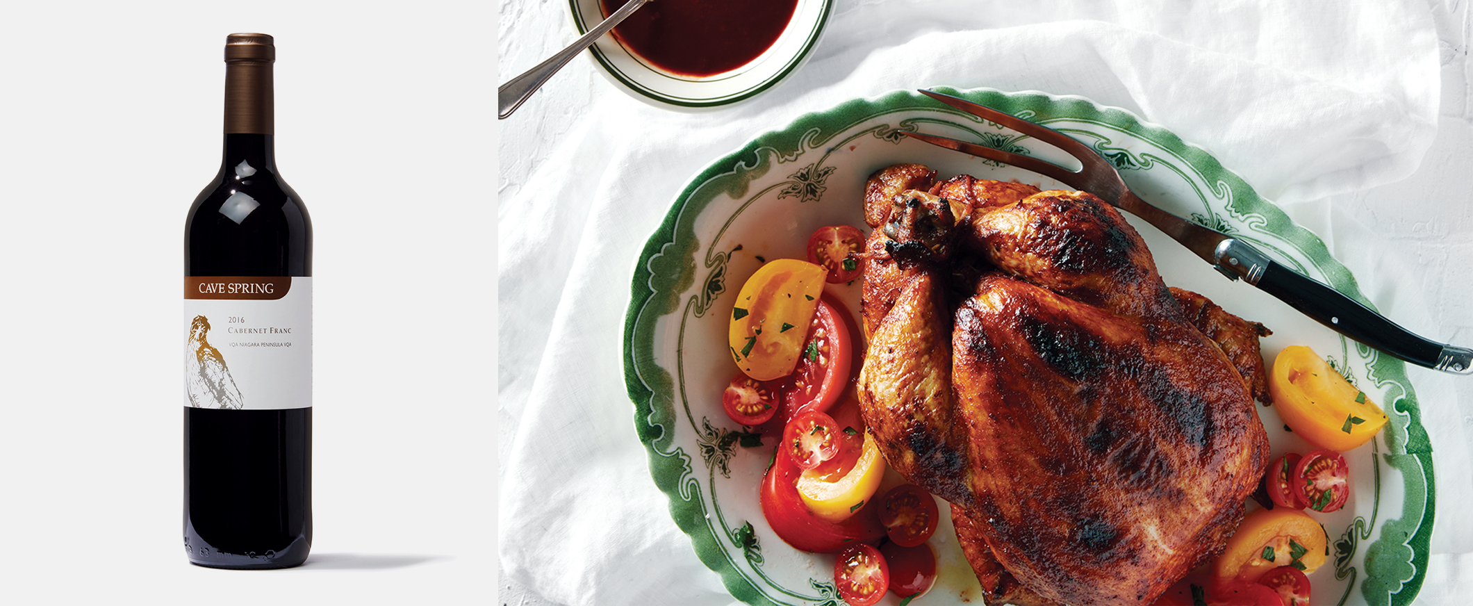 Poulet glacé d'une sauce barbecue au vin rouge