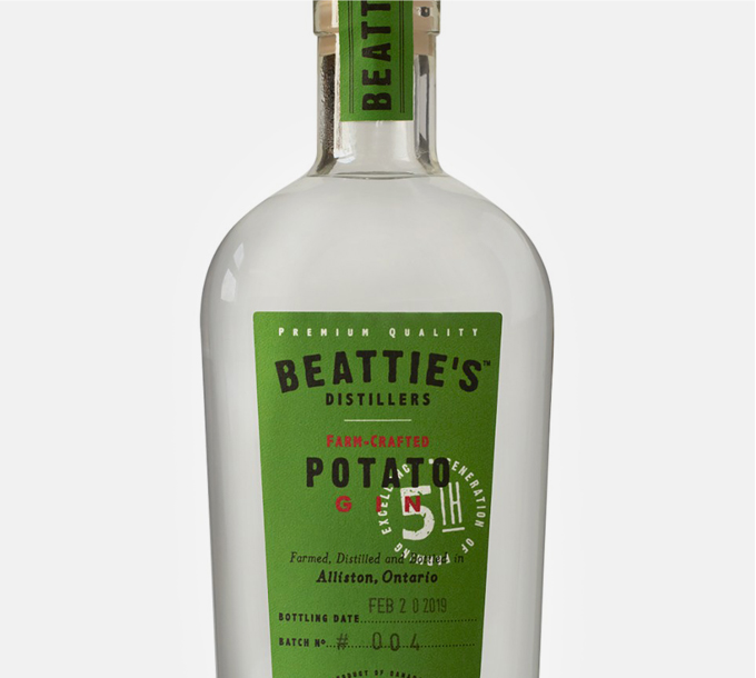 Gin artisanal Beattie's à base de pommes de terre