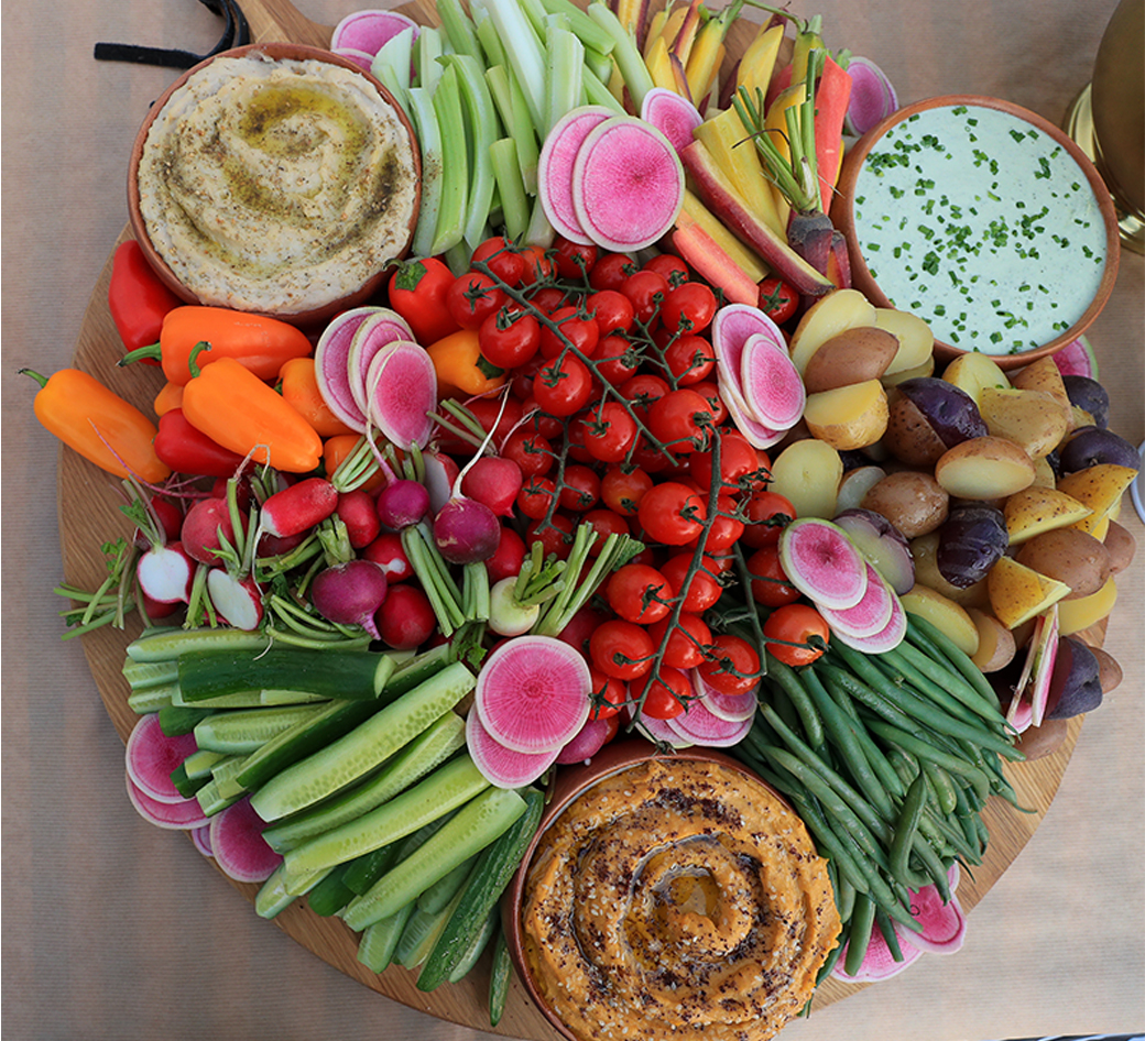 Fresh Vegetables with Butternut Squash Dip