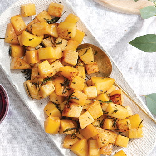 Roasted Rutabaga with Winter Herbs