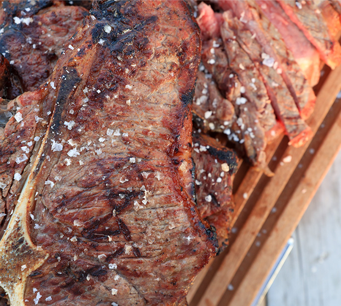 Grilled Dry-Aged T-Bone Steaks