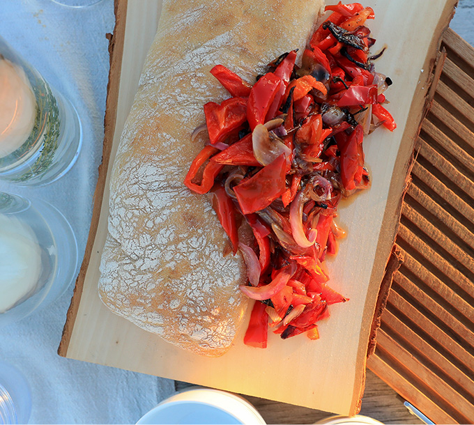 Sautéed Red Peppers & Onions