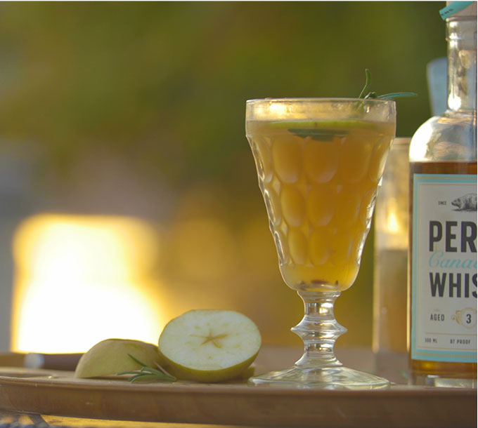 Maple Moonshine Cider Cocktail