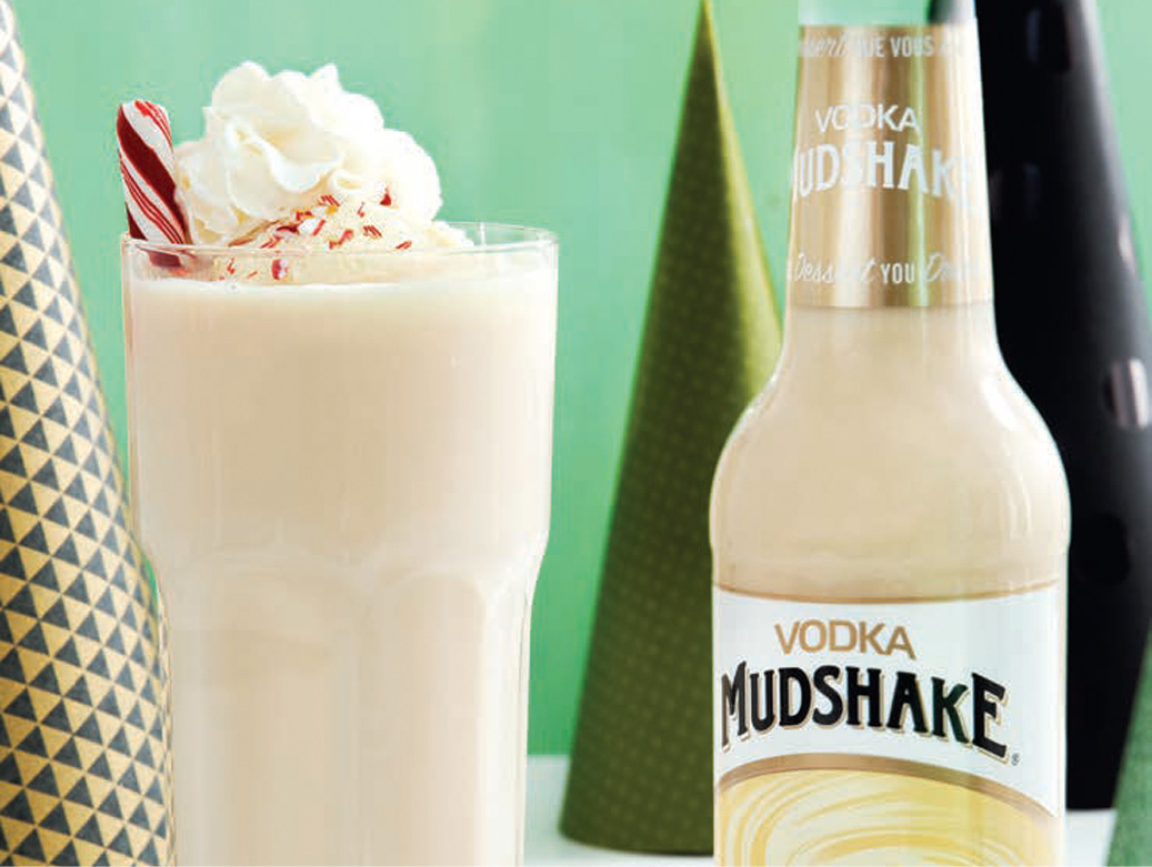 Candy Cane Ice Cream + Vodka Mudshake French Vanilla