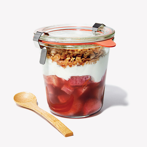 Maple Roasted Rhubarb Parfaits