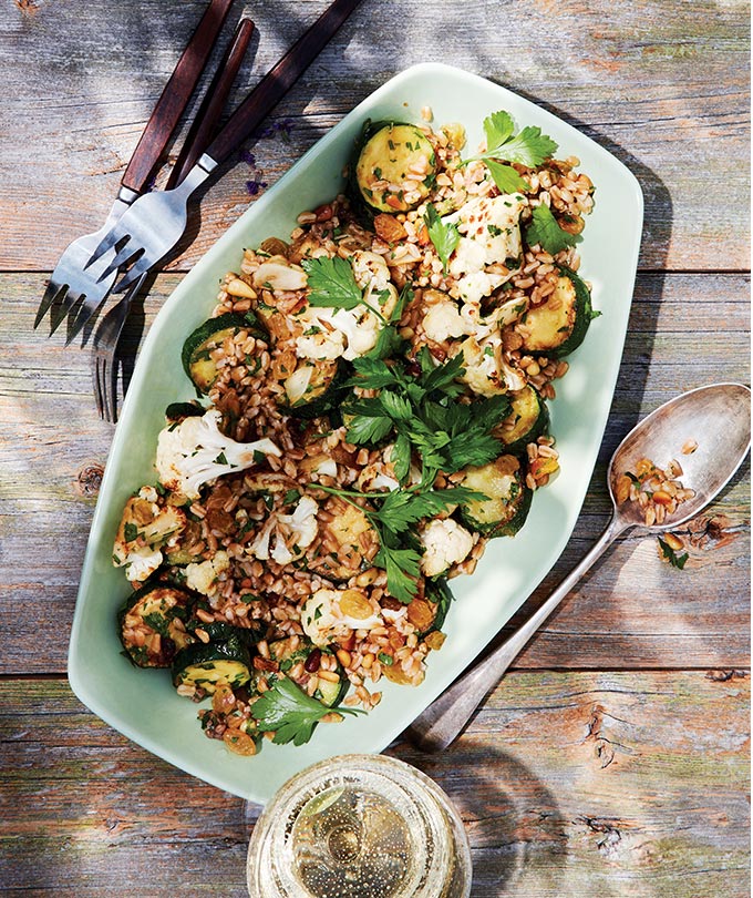 Salade de boulgour, de lentilles et d’artichauts