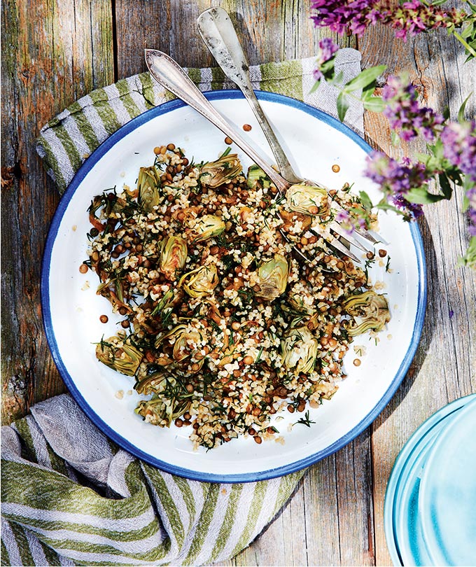 Salade de blé amidonnier et de légumes