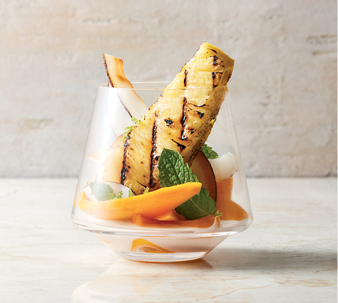 Mango and Grilled Pineapple Salad With Coconut-Lime Dressing