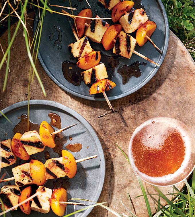 Apricot & Halloumi Skewers