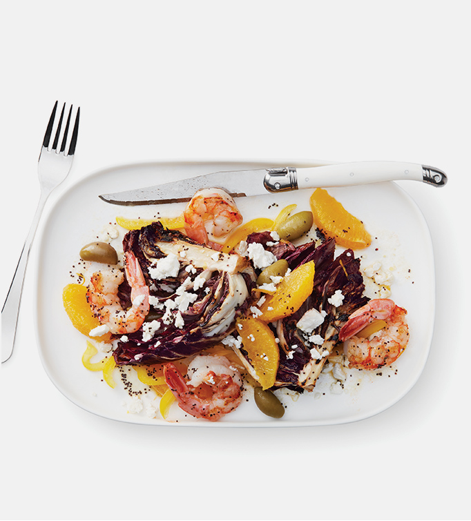 Grilled Radicchio Wedge Salad with Orange-Poppyseed Dressing 