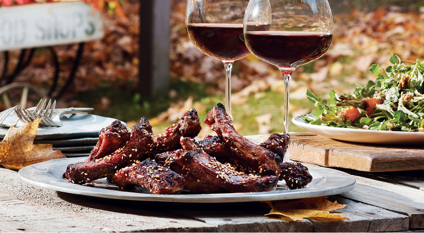 Pork Ribs with Plum Glaze