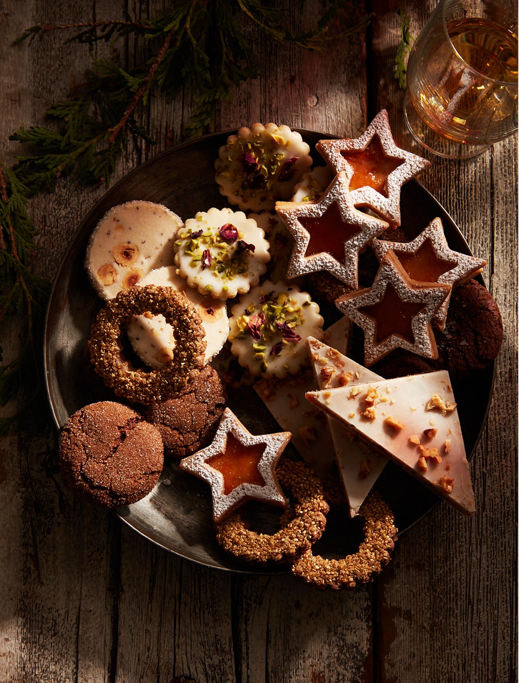 A selection of cookies on a plate