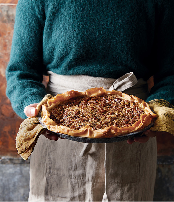 Tarte choco-pacanes au café