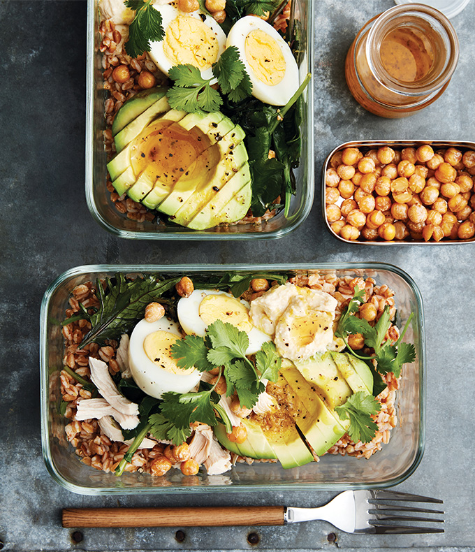 Farro et légumes verts