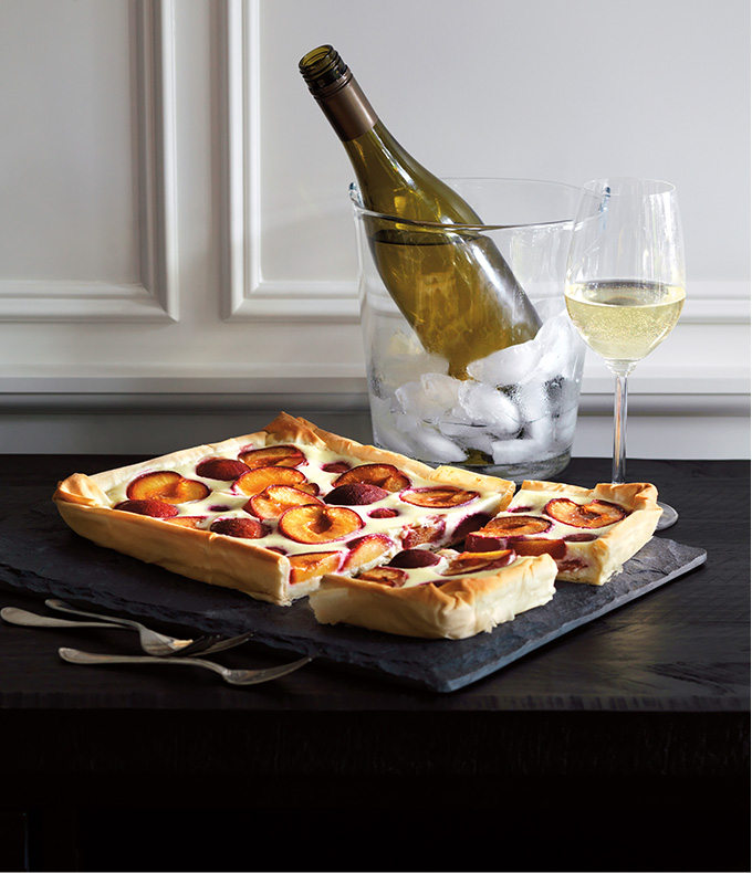 Plum and Feta Tart