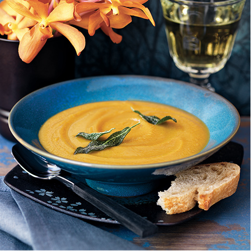 Potage de lentilles et de patates douces