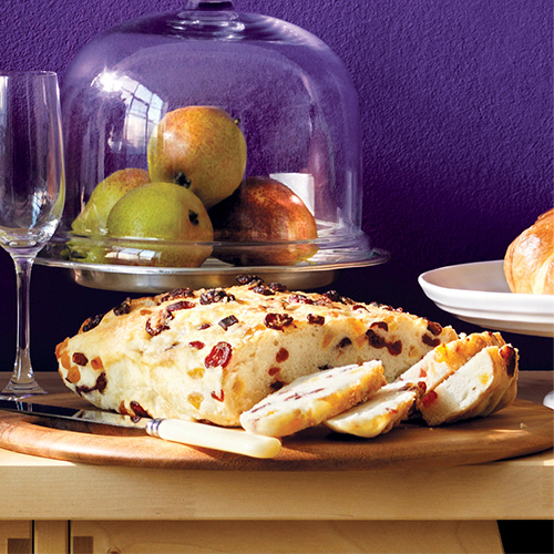 Fougasse non pétrie aux canneberges