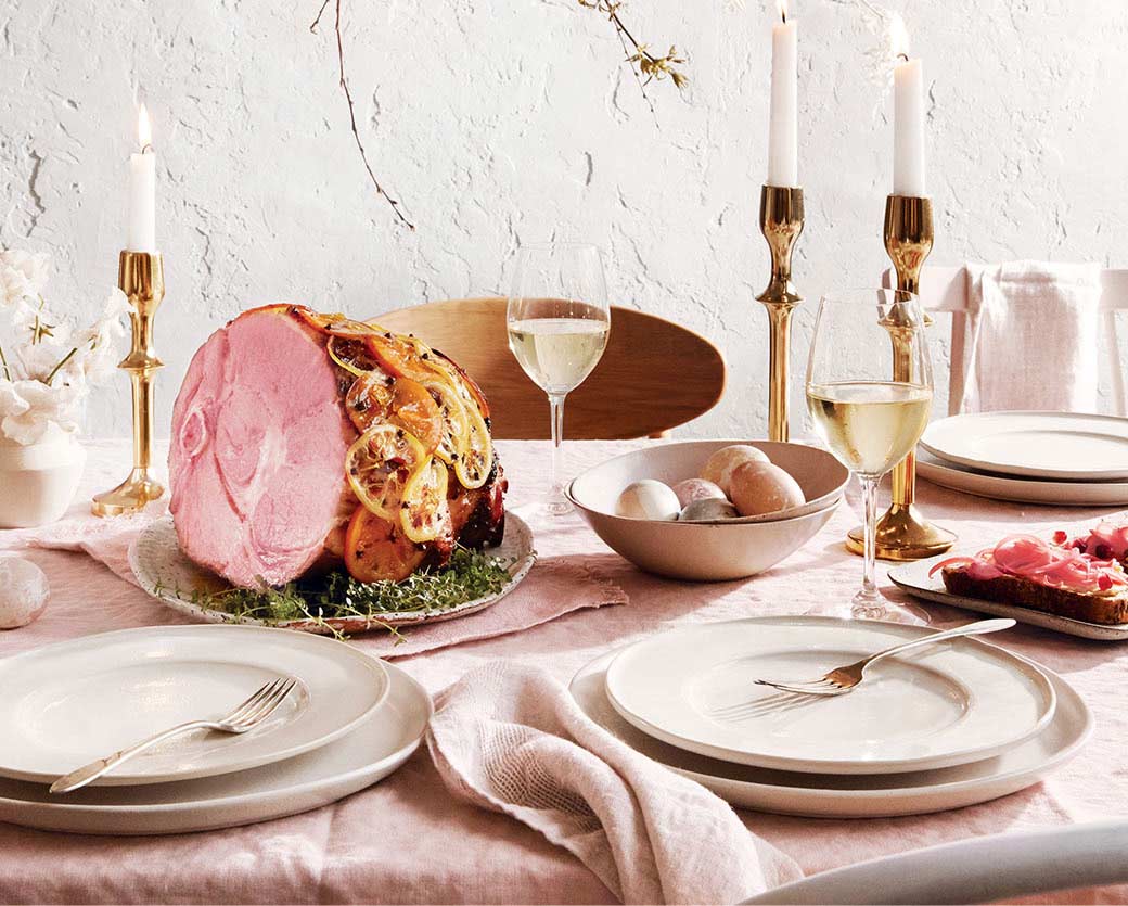 Table setting with Ham