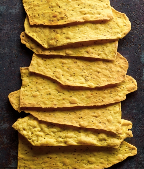 Get this Saffron-Cumin Seed Crackers recipe