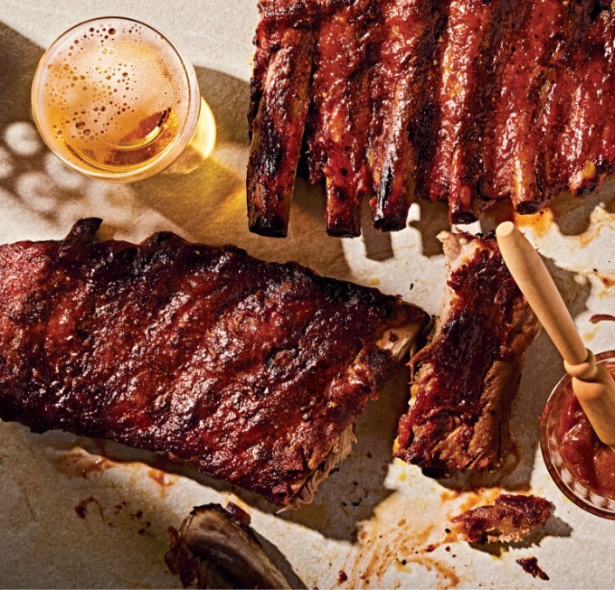 Cider Brined Spareribs with Maple Pepper BBQ Sauce