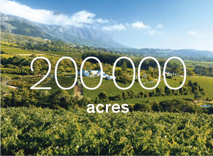 Plus de 200 000 acres