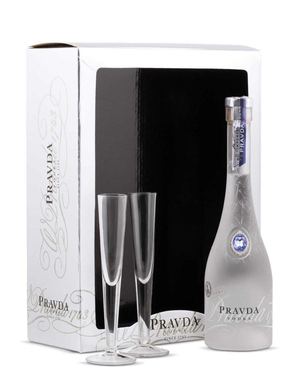 Pravda Vodka Gift Package With 2 Glasses LCBO