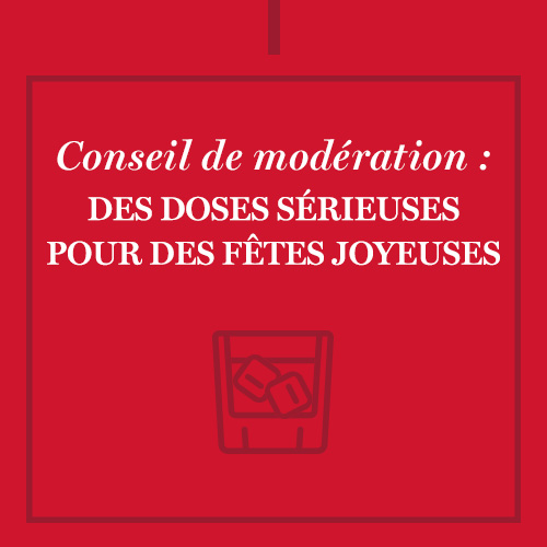 Conseil de modération : Des doses sérieuses pour des Fêtes joyeuses